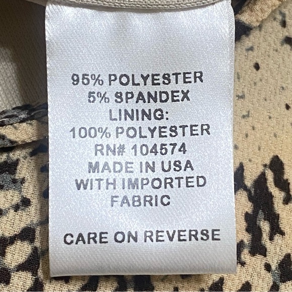 A Love Like You Faux Wrap Mini Skirt Snake Print Tan Black Size Medium - Picture 4 of 6